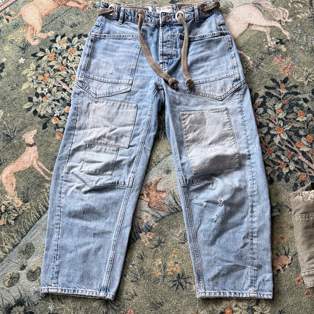 Free People Moxie Low Slung Barrel Jeans